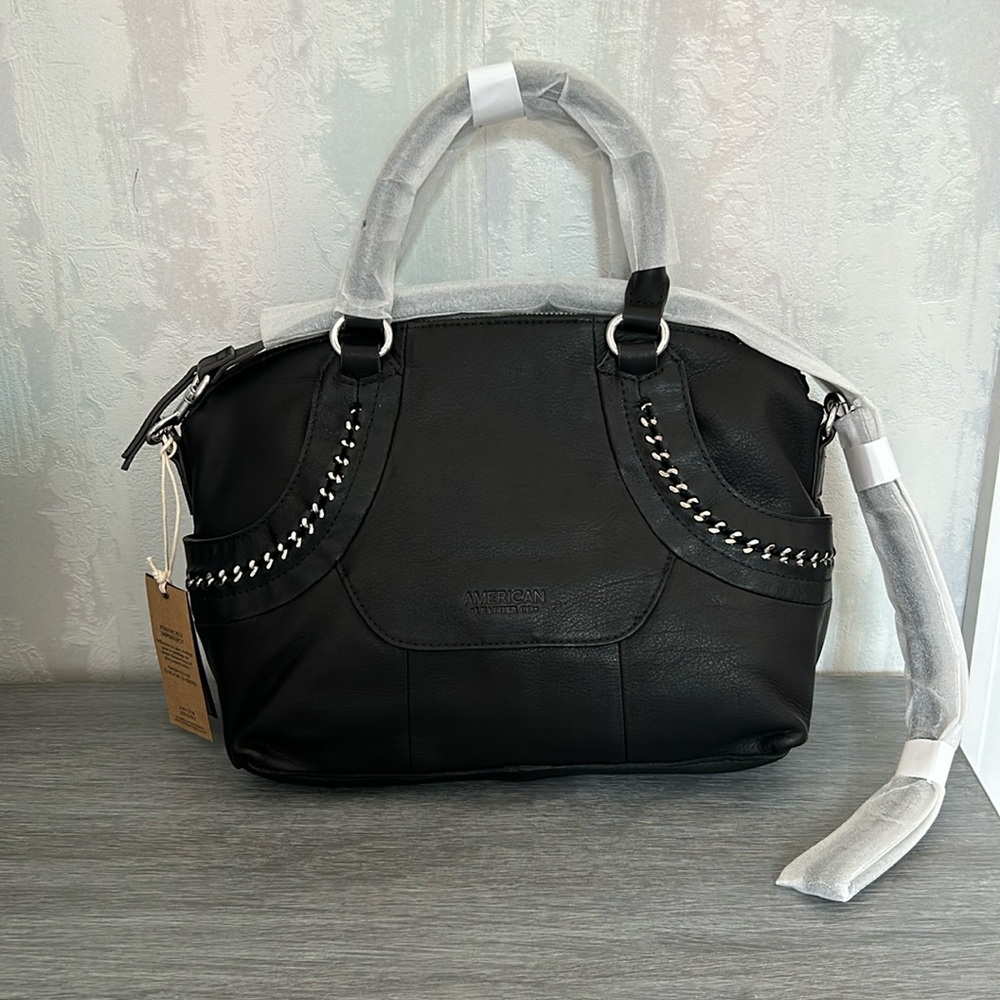 American Leather Co. Jansen Glove Leather Satchel. NWT